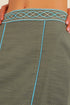Harem pants in cotton with embroidered waistline